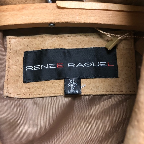 Vintage suede leather trench coat. Brown. XL. Some wear on sleeve.  GUC - Picture 6 of 6